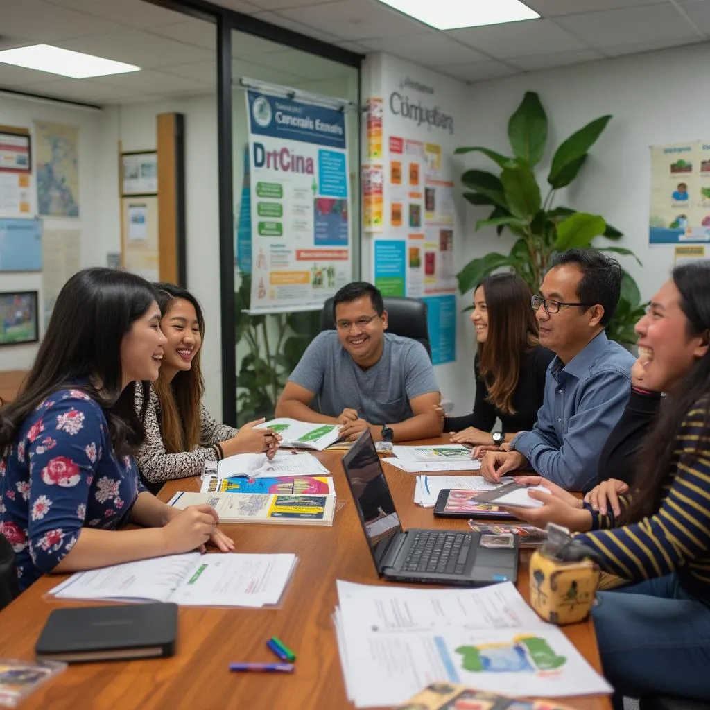 Team of financial educators in El Salvador office